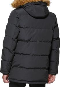 Ventes en gros 2026 Parka longue matelassée pour homme avec capuche à fourrure, coupe-vent d'extérieur, avec poches - Product Image 2
