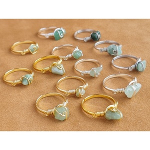 <b>Boho</b> Style Gold and Silver Plated Fashion <b>Rings</b> with Raw Stone Resale Appeal Product - Product Image 2