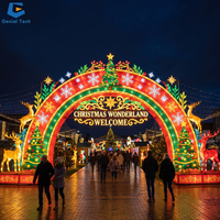 Installations lumineuses géantes pour l'entrée des attractions de Noël dans les parcs à thème, les centres commerciaux et les événements festifs