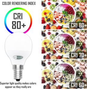 Clar-e14 dẫn bóng đèn 8W vít nhỏ cơ sở, tương đương với 6W, 8W, đèn tiết kiệm năng lượng để sử dụng trong nhà - Product Image 5