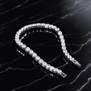 Pulsera DE TENIS VVS de diamante de moissanita de Plata de Ley 925 a la moda para mujer, gran oferta, joyería fina para regalos - Product Image 4