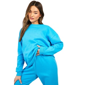 Trajes de sudor, venta al por mayor, chándales de lana de invierno unisex, Conjunto de sudadera y pantalón de diseño OEM para mujer - Product Image 1