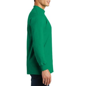 Chemise à col roulé à manches longues personnalisée pour hommes Vêtements décontractés OEM ODM Pull en tissu doux Haut de superposition d'hiver - Product Image 3