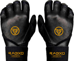 Guantes de bateo de cuero de béisbol de la mejor venta guantes de bateo de cuero de béisbol de gran calidad impresión fina logotipos finos producto fino - Product Image 1