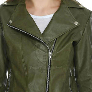 Chaqueta de Punto de Cuero Genuino para Mujer, Diseño OEM, con Logotipo Frontal, Cómoda y Transpirable, Precio Razonable - Product Image 6