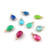 London Blue Topaz Quarz Lünette Anhänger 12x9mm Größe Birnen form Rose Gold Plated 925 Silber Lünette Set Anhänger Edelstein 925 Anhänger