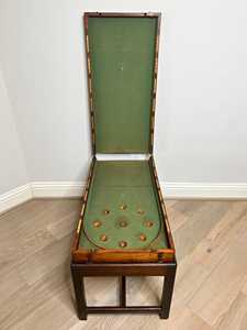 Bagatelle de table antique du XIXe siècle, jeu de salon vintage, fait main, classique, divertissement familial en intérieur - Product Image 4