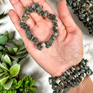 Preseli Trendy Bluestone Chip pulsera con cuentas patrón de bola Rock Healing Energy Jewelry para regalo - Product Image 1