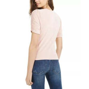 Top in Velluto a Costine Rosa Casual da Ragazza American Rag, Taglia Small, con Maniche Arricciate e Chiusura a Cerniera - Product Image 2