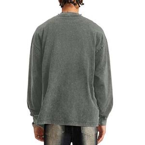 Coupe ample haute qualité vêtements pour hommes sweats à capuche 100% coton col rond surdimensionné respirant Streetwear basics - Product Image 4