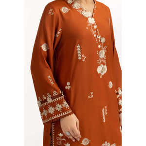 Conjunto de Traje Bordado de 3 Piezas en Viscosa y Seda Cruda para Mujer IPSTD-44747 - Product Image 3