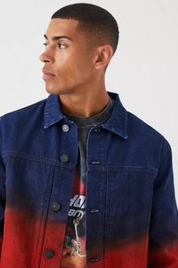 Veste en jean pour hommes avec logo personnalisé Vêtements de rue décontractés pour l'équitation Manteaux Veste en jean délavé - Product Image 6