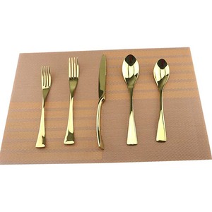 Ensemble de couverts pour mariage Incroyable couteau et fourchette de luxe en acier inoxydable plaqué argent avec poignée de designer - Product Image 6