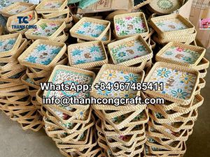 Factory Price Rattan Coaters Made in Vietnam Rattan Coasters Handmade Table Decoration Eco Friendly - Product Image 4