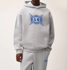 เสื้อกันหนาวผ้าฝ้ายแบบสวมศีรษะสำหรับผู้ชายเสื้อฮู้ดโอเวอร์ไซส์ทรงหลวมเข้ารูปแบบลำลอง - Product Image 1