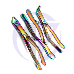 Ensemble de pinces d'extraction dentaires de qualité supérieure revêtues de couleur titane (#150 + 151 + 23) instruments chirurgicaux en acier inoxydable de qualité supérieure - Product Image 1
