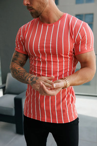 เสื้อยืดเข้ารูปลายปะการังสีขาวสำหรับผู้ชายเสื้อยืดผ้าฝ้ายระบายอากาศออกแบบโลโก้ได้ตามต้องการ - Product Image 2