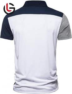 Maillot 100% coton pour hommes pour polos de golf 180 grammes de tissu tricoté poids plus grande chemise ample de taille personnalisée pour hommes - Product Image 3