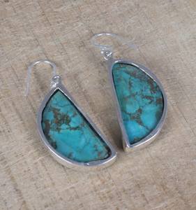 Pendientes de Plata de Ley con Turquesa Natural, Joyería de Piedras Preciosas Hecha a Mano, Elegante Regalo para Mujer - Product Image 6