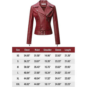 Chaqueta clásica de cuero genuino para mujer 2025, nuevo diseño, chaqueta de cuero para mujer de alta calidad, venta al por mayor - Product Image 6