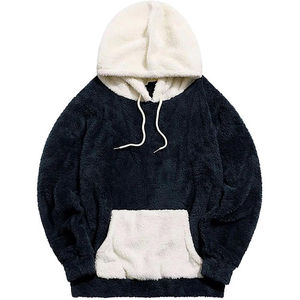 OEM factory ready to ship 100 percent cotton <b>mens</b> <b>sherpa</b> pullover <b>hoodie</b> OEM wholesale fast delivery - Product Image 3