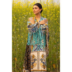 Traje de 3 Piezas para Mujer con Estampado y Mangas Bordadas CL-62237 - Product Image 4