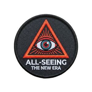 Écusson brodé personnalisé Maçonnique Œil Tout-Voyant, vente en gros, écusson thermocollant Illuminati pour vêtements streetwear en gros - Product Image 1