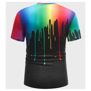 Haute qualité grande taille couleur unie à manches courtes séchage rapide hommes partout imprimé Sublimation graphique t-shirts - Product Image 2