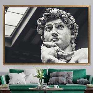 Impresión en lienzo del David de Miguel Ángel: Elegante obra de arte para decoración del hogar, 1 pieza: Marco dorado - Product Image 1