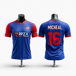 Jerseys de pesca de fútbol de baloncesto sublimados personalizados para hombres, ropa deportiva transpirable de cuello redondo de alta calidad - Product Image 3