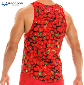 Camiseta sin mangas de sublimación para hombre, de secado rápido y transpirable, de algodón/poliéster, para gimnasio, culturismo y musculación. - Product Image 3