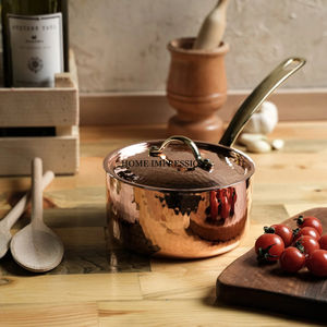 <b>Top</b> Trending Hotpot Pure Copper Serving Pot for Wedding Ceremony Dining Table Casseroles Copper Plated Shiny Polished Supply - Product Image 4