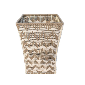 Cesta de almacenamiento grande hecha a mano, organizador de algodón natural multicolor para almacenamiento y decoración de ropa - Product Image 1