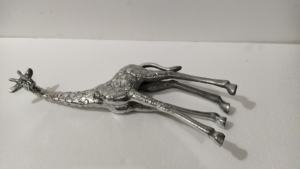 Escultura de animal de metal decorativa, estatua de jirafa grande, estante superior - Product Image 6