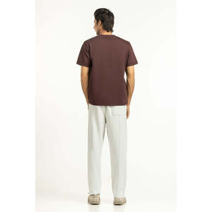 Vêtements de sport pour hommes à manches courtes, col rond, en jersey 100% coton écologique, coupe classique, 320g, impression numérique, fabricant OEM ODM - Product Image 5