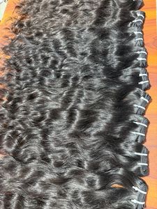 Extensiones de cabello humano natural de larga duración, mechones de pelo natural indio ondulado, tejido ondulado, cutícula alineada, Remy suave - Product Image 6