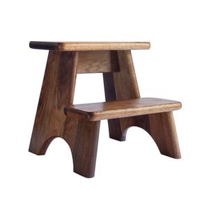 Strong Wooden Step <b>Stool</b> <b>with</b> Handmade Construction Ideal for Reaching Tall Shelves Cabinets Pantries and Home Areas - Product Image 5