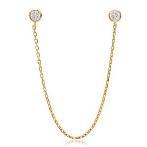 ต่างหูแบบห่วงเดี่ยว CZ สไตล์หรูหรา งานแฮนด์เมด แฟชั่นตุรกี ขายส่ง เงินแท้ 925 เครื่องประดับคุณภาพสูง - Product Image 4