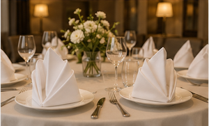 Serviettes de table en coton réutilisables en gros, douces et lavables, pour hôtels et restaurants, fournisseur direct Denizli Turquie OEM - Product Image 2