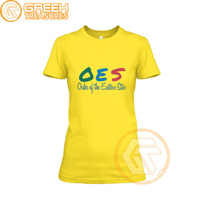 T-shirt de commande de l'étoile de l'Est en gros Vêtements en jersey de coton T-shirt OES respirant de haute qualité Vêtements grecs pour femmes - Product Image 3