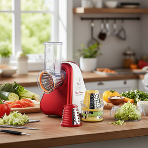 Procesador de Alimentos Eléctrico Moulinex DJ756G Fresh Express Plus con 5 Insertos de Tambor para Rallar, Rebanar y Triturar - Product Image 3