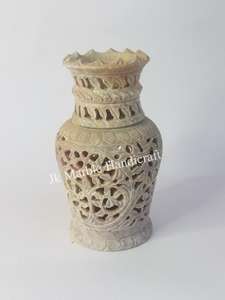 Jarrón de Flores Tallado en Piedra de Mármol, Hecho a Mano, para Decoración del Hogar, Precio de Mayoreo Disponible Aquí - Product Image 4