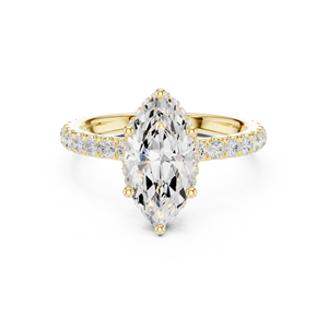 Bague de fiançailles de conception de couronne 14K Bijoux de mariée uniques - Product Image 6