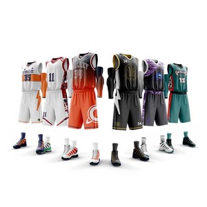 Fitness Polyester tissu à séchage rapide hommes couleur unie personnalisé imprimé maillot de basket-ball maillot de basket-ball Shorts - Product Image 4