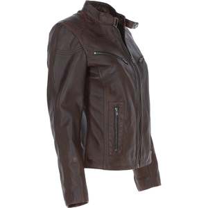 Women's Top Trending Custom Autumn <b>Winter</b> <b>Leather</b> <b>Jackets</b> Solid Turn Collar Design Full Sleeves Breathable Satin Lining - Product Image 2