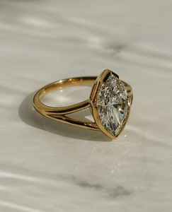 มาร์คีส์แหวนเพชรสำหรับปลูกในห้องปฏิบัติการแหวนหมั้นสไตล์โซลิแทร์และแหวนแต่งงานพร้อมด้วยชุดฝาเพชรกะรัต1.60สวยงาม - Product Image 3