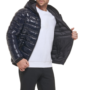 Men's Outdoor Winter Wear Puffer <b>Jacket</b> for Custom Zipper Stand <b>Collar</b> Bubble Style Full Sleeves Puffer <b>Jacket</b> - Product Image 3