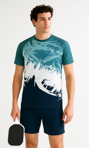 Camiseta deportiva de aspecto moderno Lisa para deporte, camisetas de poliéster 100%, venta al por mayor, logotipo de pecho delantero, ropa de hombre, mayorista de Vietnam - Product Image 6