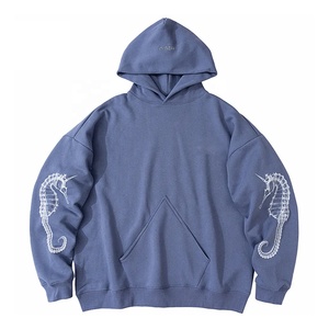 Fournisseur de vêtements streetwear brodés à faible MOQ, remise en gros, vêtements de mode décontractés, graphique personnalisé, polaire en coton 500 GSM - Product Image 1