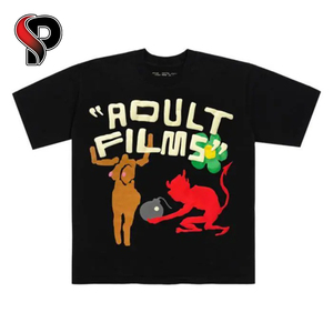 Camisetas de algodón de gran tamaño de manga corta con luz característica varios tamaños para hombres y mujeres de punto logotipo personalizado al por mayor personalizado 100% - Product Image 4